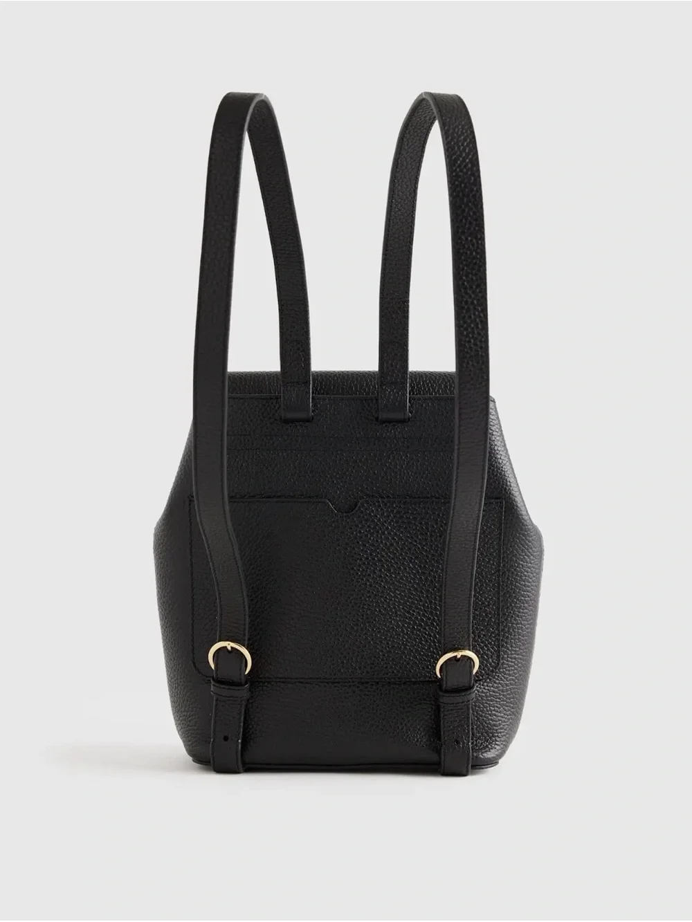 Quince Italian Leather Small Backpack in Black 955